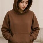 GIRLS BROWN COLOR HOODIE
